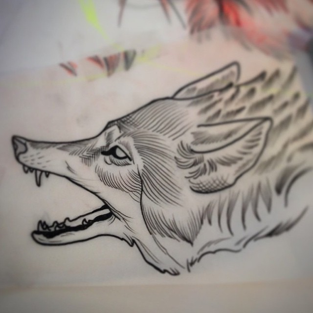 For an upcoming piece by @gust_razotattoos #wolftattoo #remingtontattoo