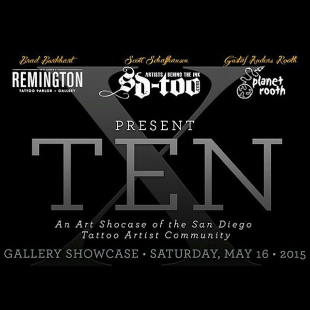 TOMORROW NIGHT! Make sure to stop by planet tooth and check out this amazing art show that our own @bradburkhart curated...all of the remington artists will have some work up along with many others from all over san diego so don't miss it!