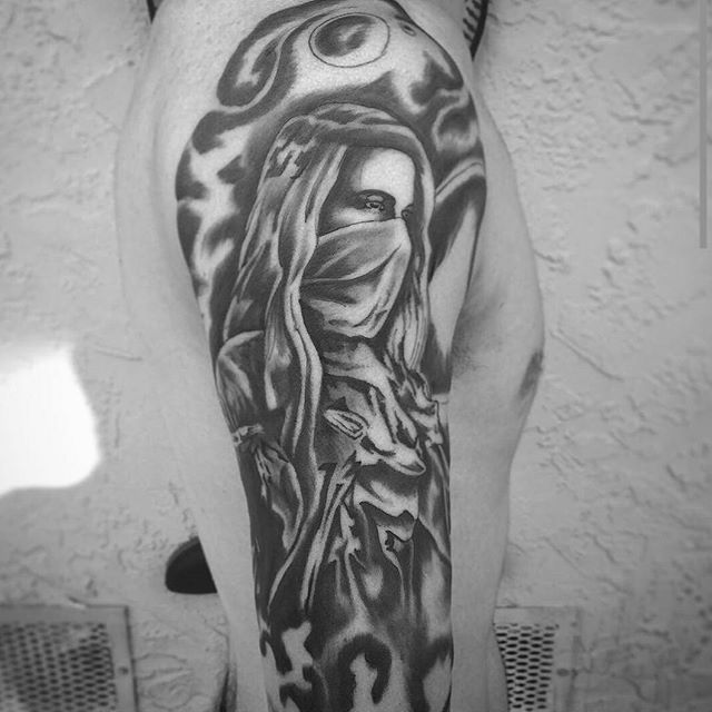 Work in progress by @gust_razotattoos #art #tattoo #tattoos #tattooart #remington #remingtontattoo #gustrazo #gustrazotattoos #northpark #30thst #sandiegotattoo #sandiegotattooshop #sandiegotattooartist #sandiegoartist #sandiego