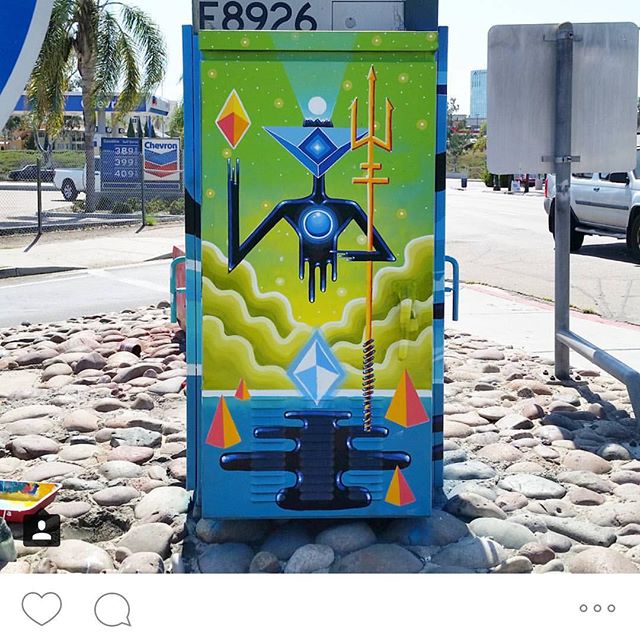 @jorgegutierrez226 just wrapped up this electric box. Helping make the city come more beautiful and causing car crashes at the same time. #keepyoureyesontheroad