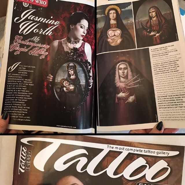 Check out the 4 page article on Jasmine Worth @jasmineworth in Tattoo Energy Magazine @tattoolifemagazine issue no.98 #tattooenergy #tattoolife #tattooenergymagazine #tattoolifemagazine #darkart #popsurrealism