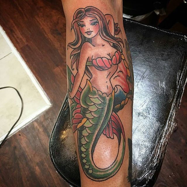 Mermaid tattoo by @chriscockadoodledo #art #tattoo #tattoos #tattooart #remington #remingtontattoo #chriscockrill #chriscockrilltattoo #mermaid #mermaidtattoo #northpark #30thst #sandiegotattoo #sandiegotattooshop #sandiegotattooartist #sandiegotattoo #sandiego #sandiegoartist