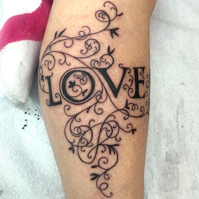 Love Lettering Tattoo - Remington Tattoo Parlor