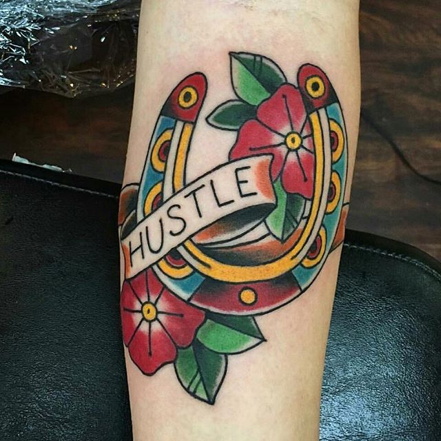Hustle Horseshoe Tattoo