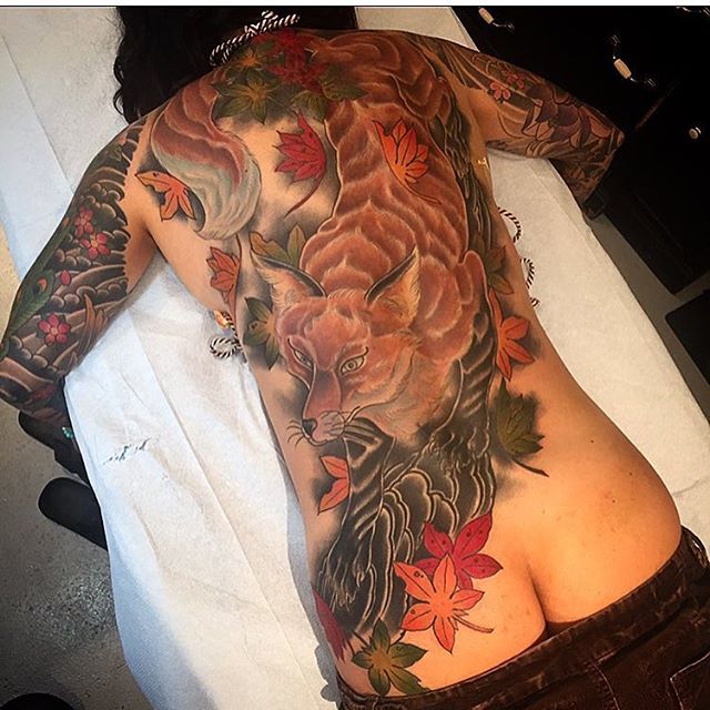 Finished back piece done by @alessioricci #tattoo #tattoos #tattooart #remington #remingtontattoo #myrtleave #northpark #sandiego #sandiegotattoo #sandiegotattooartist #sandiegotattooshop