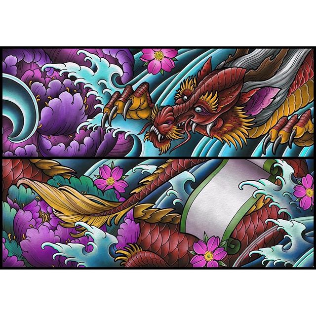 Vehicle wrap @terryribera @terryriberapaint did for the #sandiego #trolly and #ucsdmedicalcenter there should be two trolley trains driving around the city with this dragon. Super stoked to get to do this project. We'll try to get photos of the actual train later.